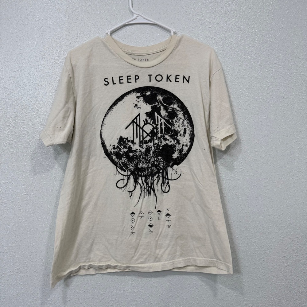 Sleep Token Take Me Back To Eden Tracklist Graphic T-Shirt Cream Large